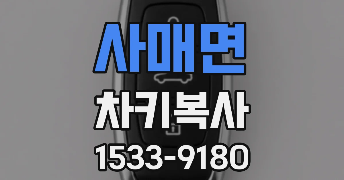 사매면 차키복사