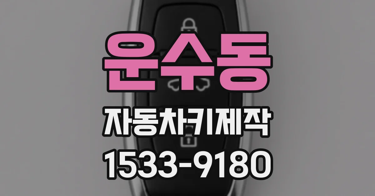 운수동 자동차키제작