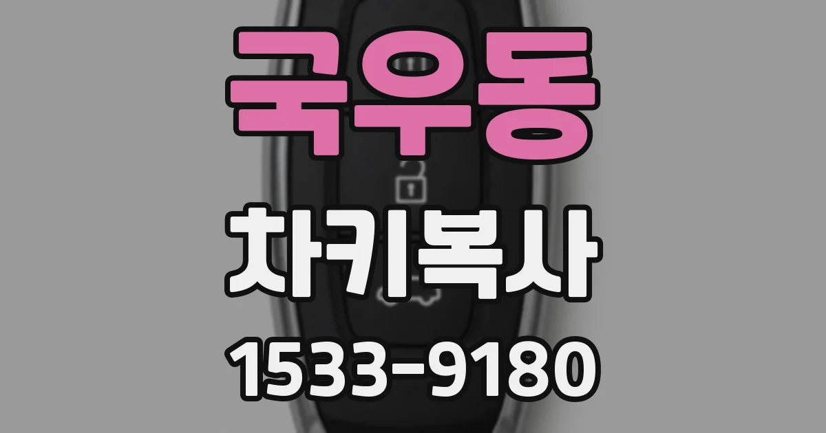 국우동 차키복사