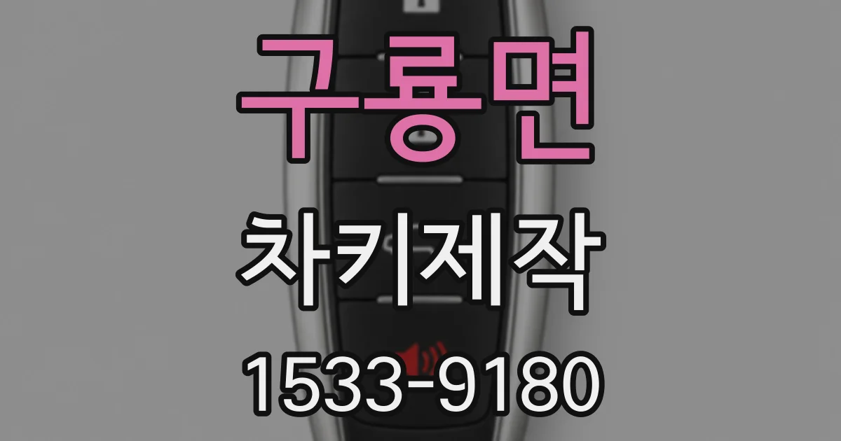 구룡면 차키제작