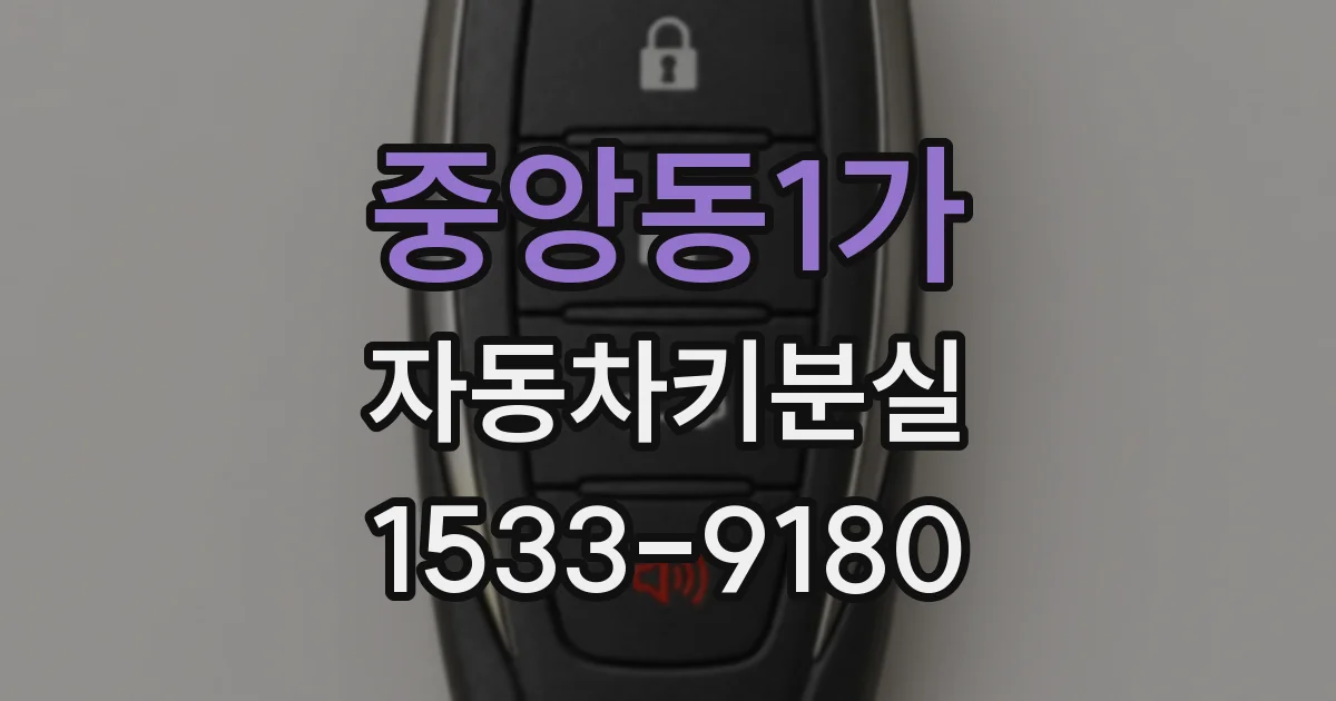 중앙동1가 자동차키분실