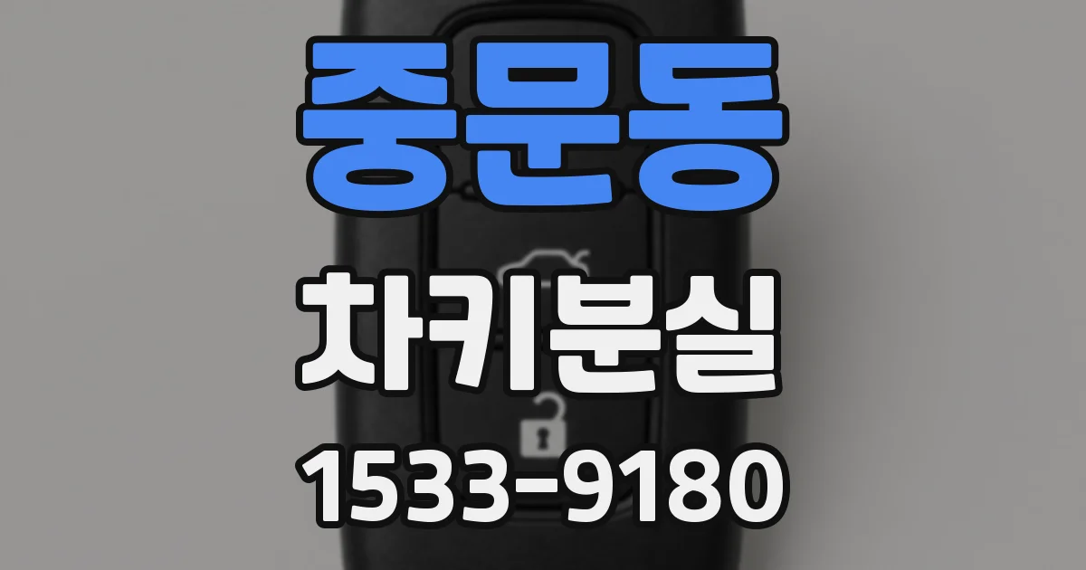 중문동 차키분실