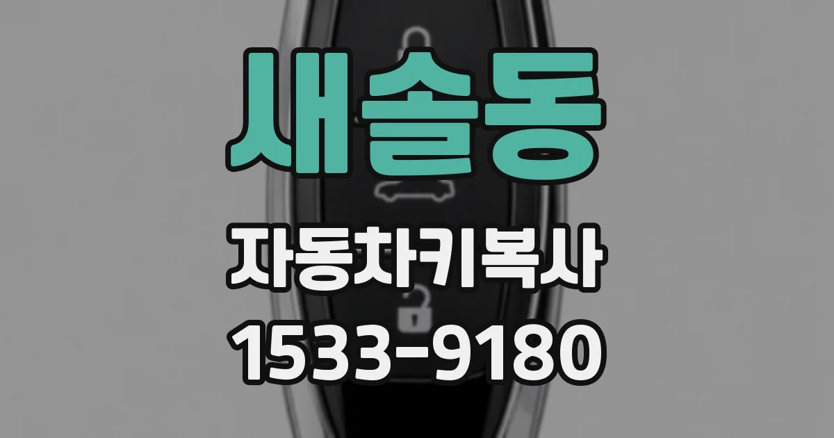 새솔동 자동차키복사