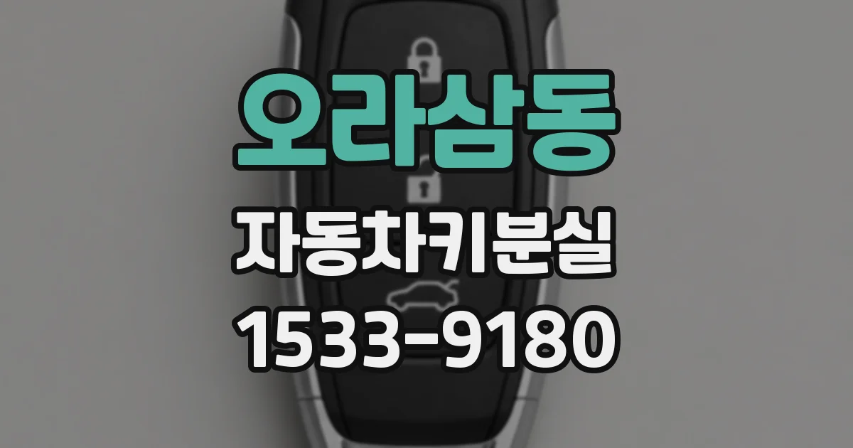 오라삼동 자동차키분실