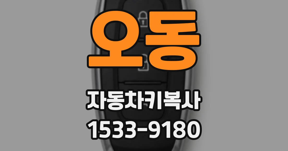 오동 자동차키복사