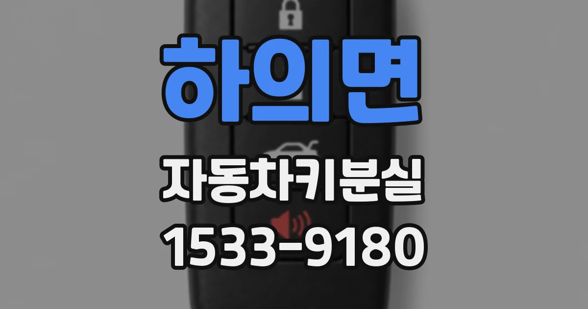 하의면 자동차키분실