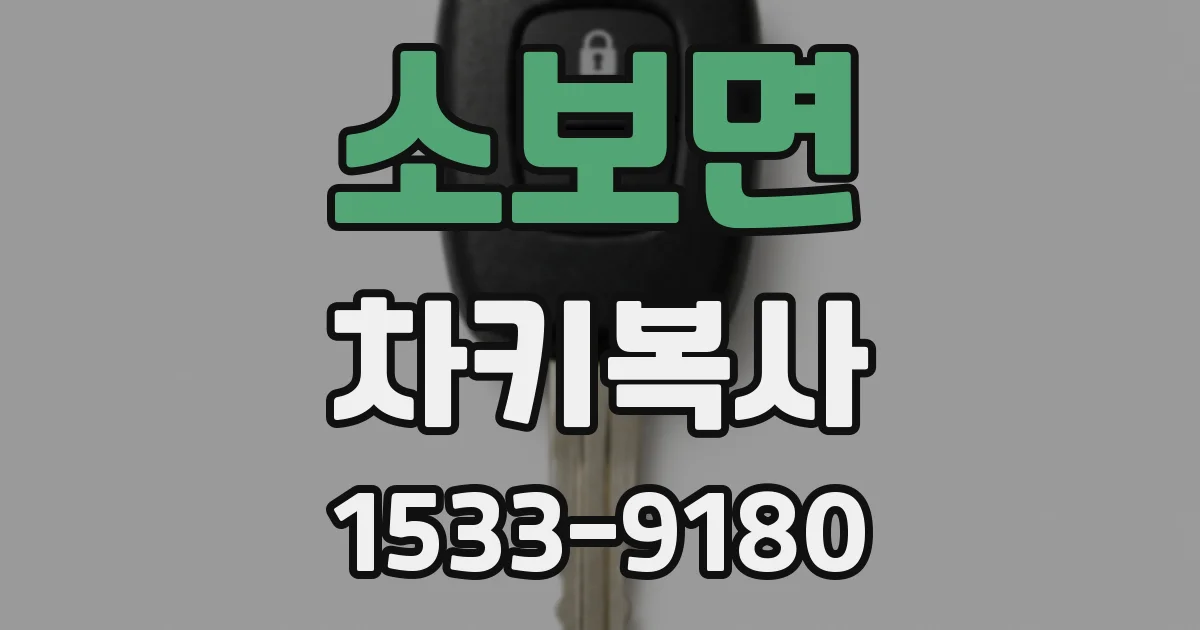 소보면 차키복사
