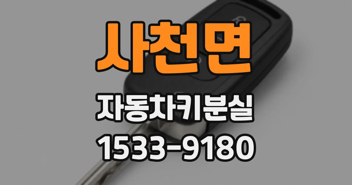 사천면 자동차키분실