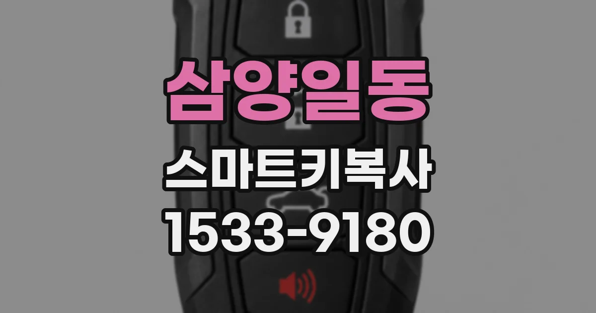 삼양일동 스마트키복사