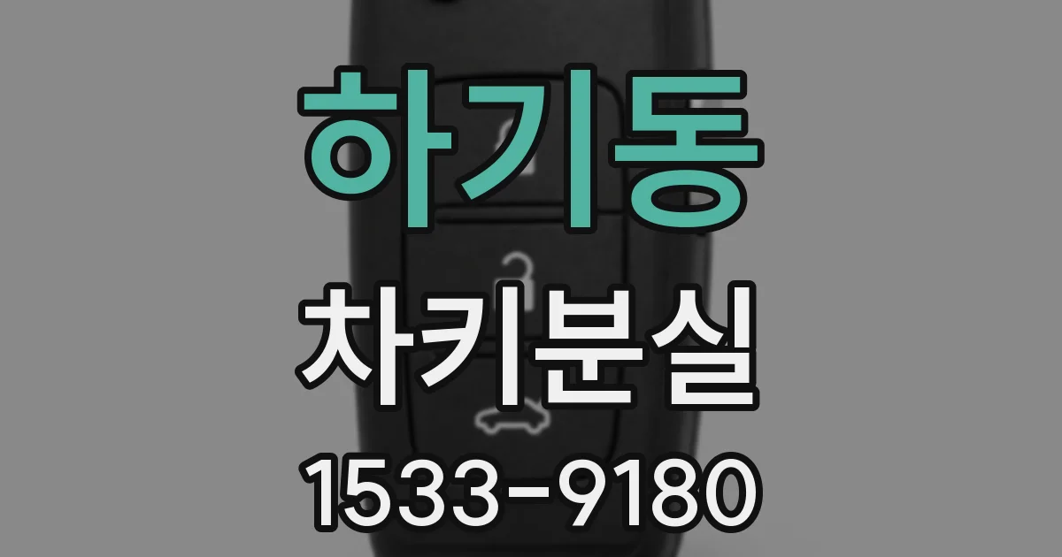하기동 차키분실