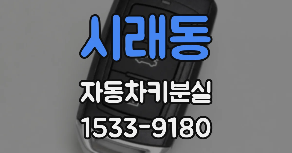 시래동 자동차키분실