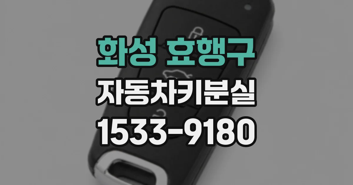 화성 효행구 자동차키분실