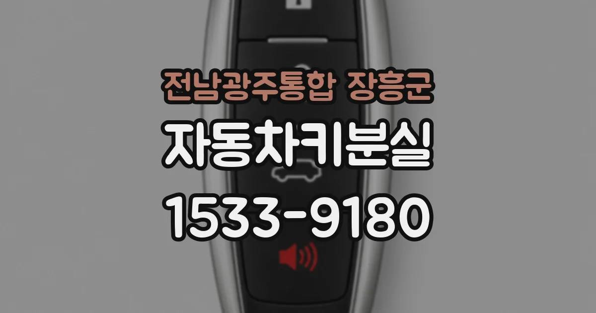 전남광주통합 장흥군 자동차키분실