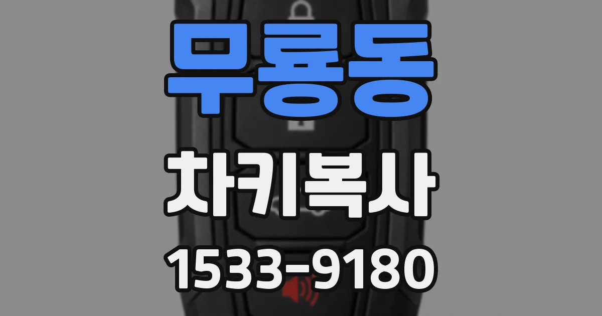 무룡동 차키복사