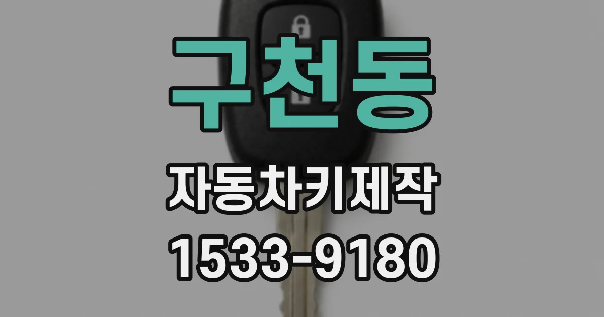 구천동 자동차키제작