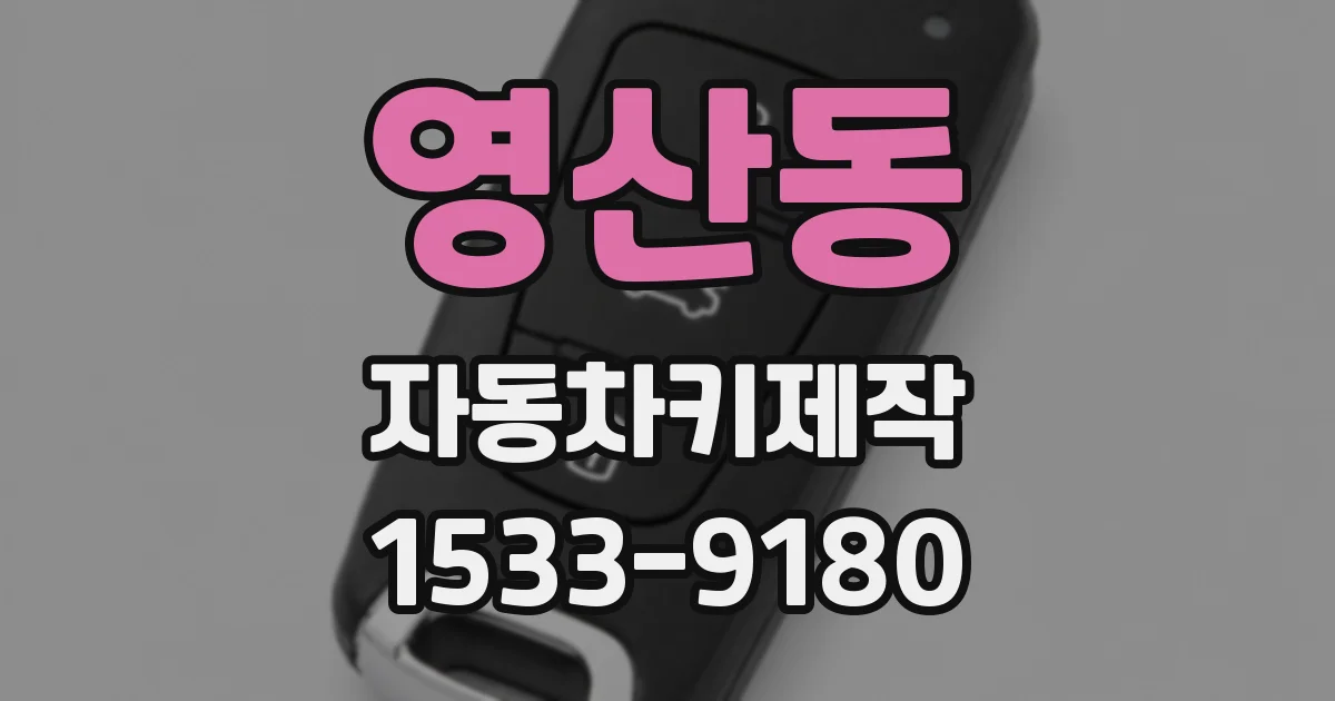 영산동 자동차키제작