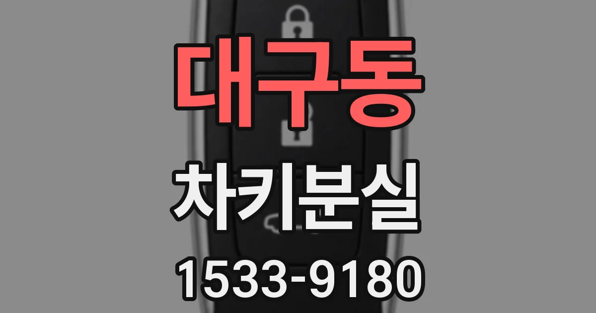 대구동 차키분실