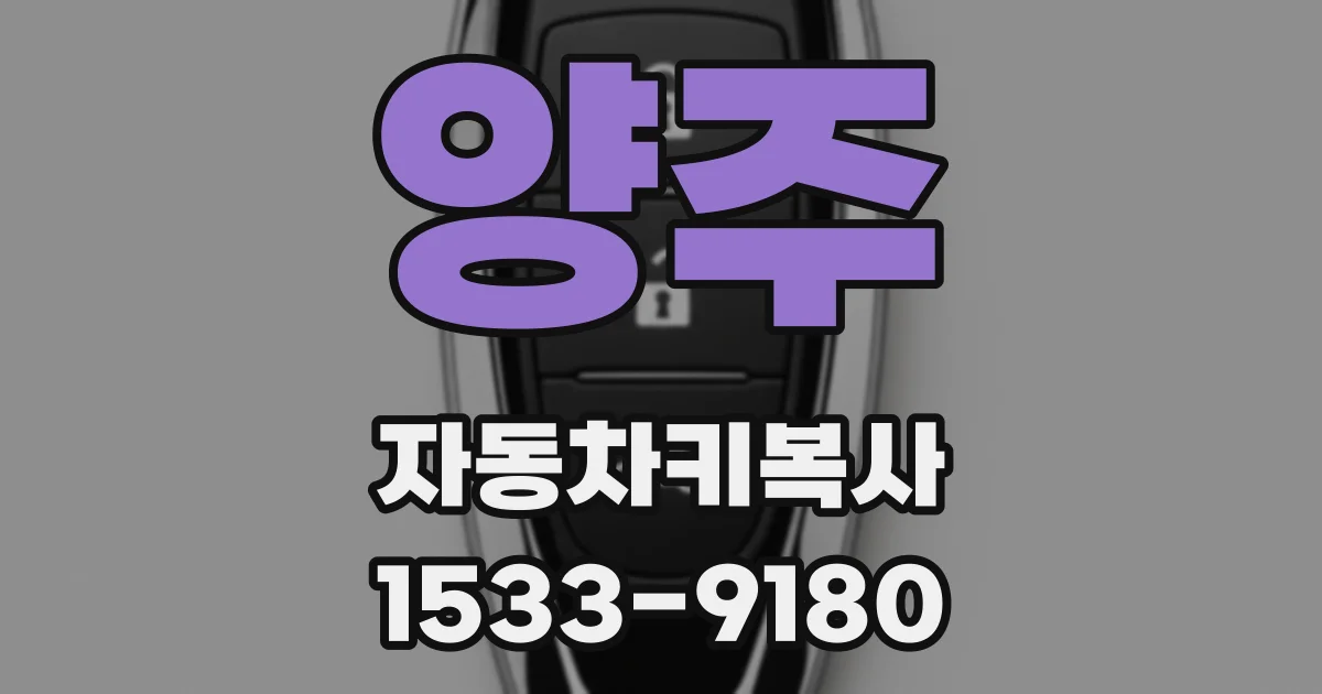 양주 자동차키복사