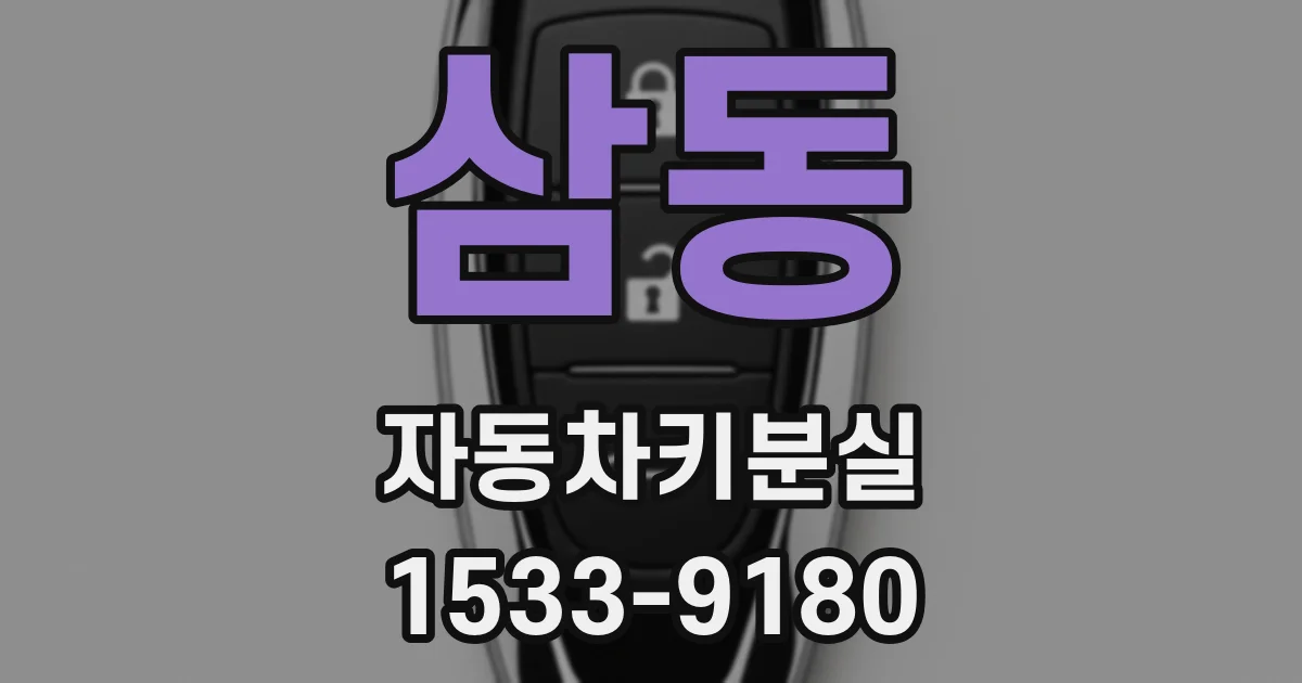 삼동 자동차키분실