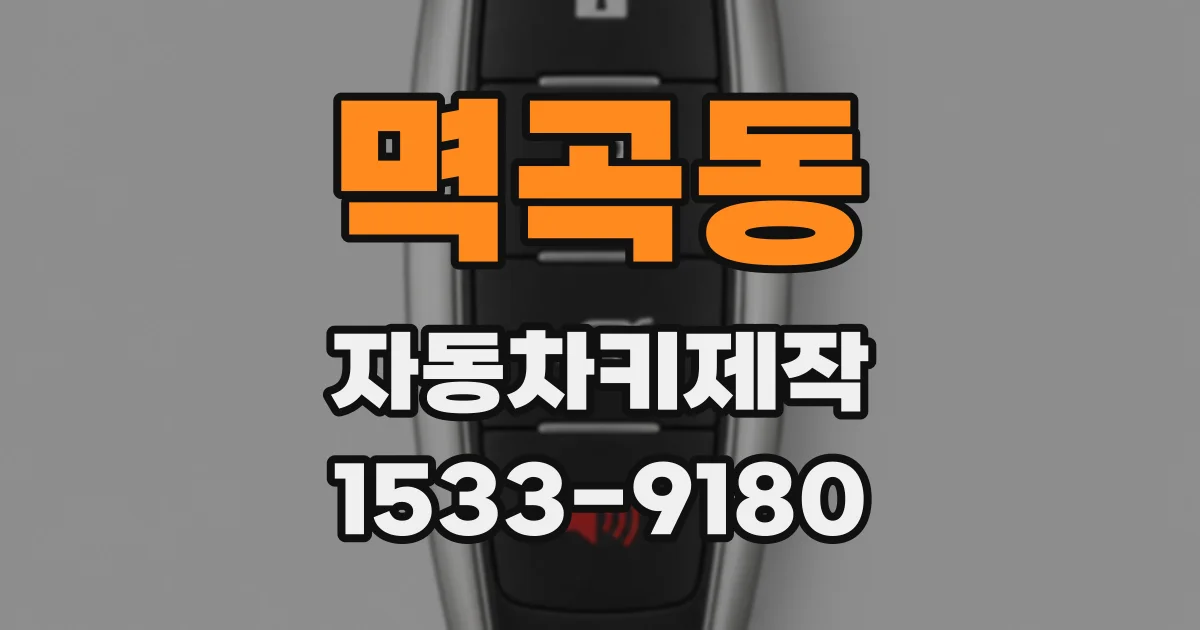 멱곡동 자동차키제작