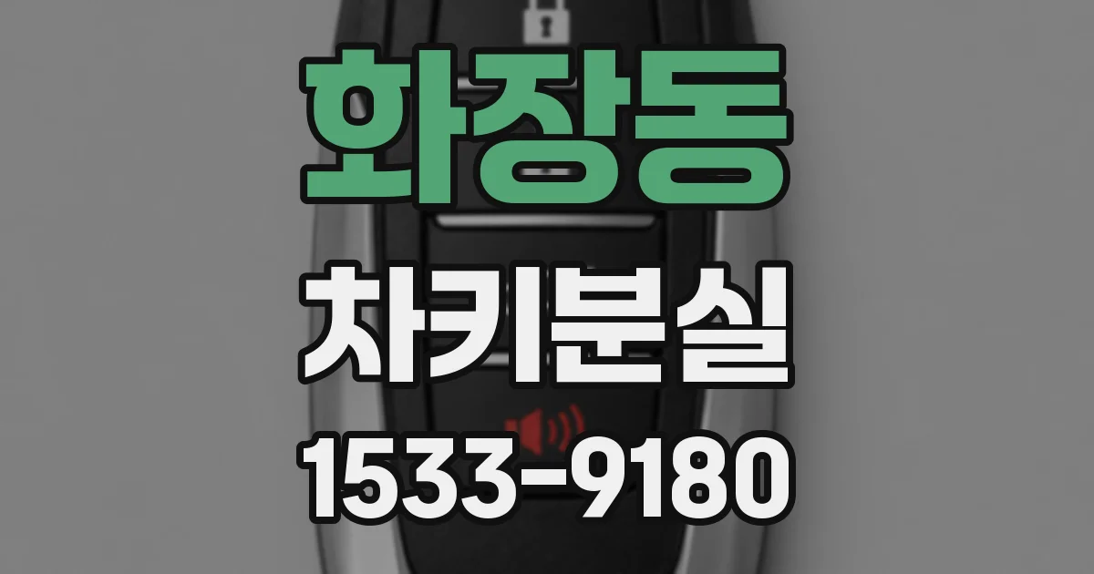 화장동 차키분실