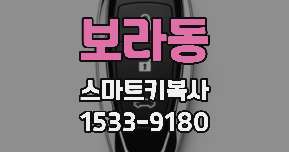 보라동 스마트키복사