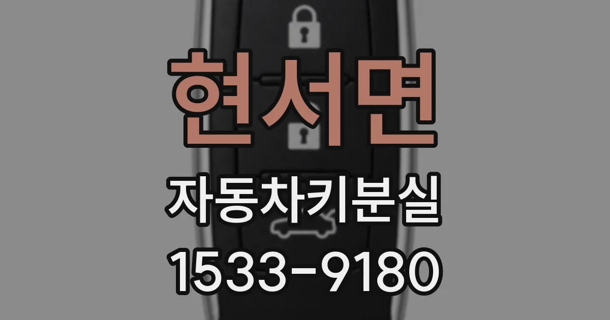 현서면 자동차키분실
