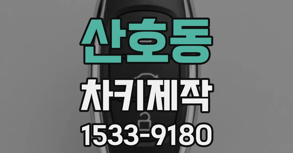 산호동 차키제작