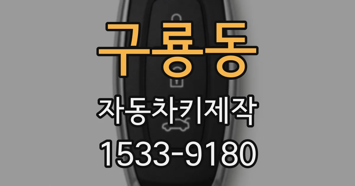 구룡동 자동차키제작