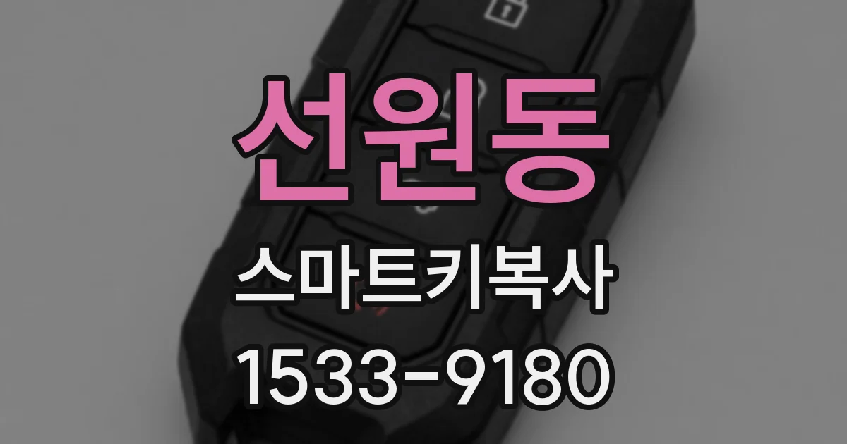 선원동 스마트키복사