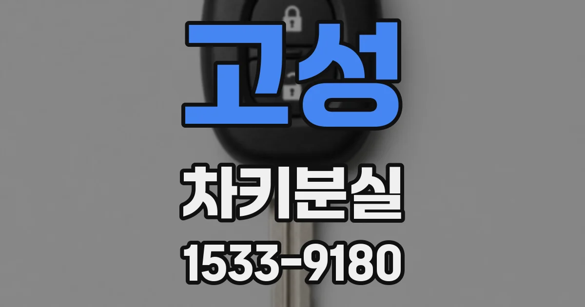 고성 차키분실