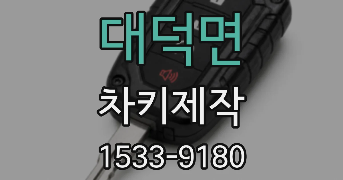 대덕면 차키제작