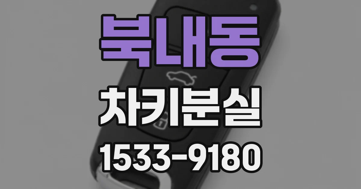 북내동 차키분실