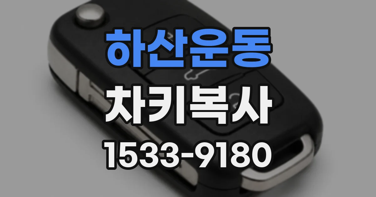 하산운동 차키복사