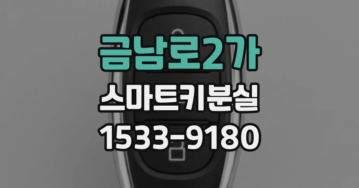 금남로2가 스마트키분실