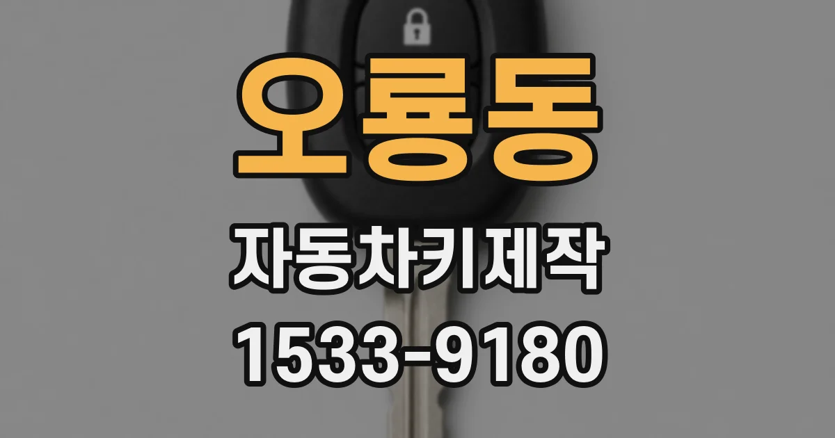 오룡동 자동차키제작