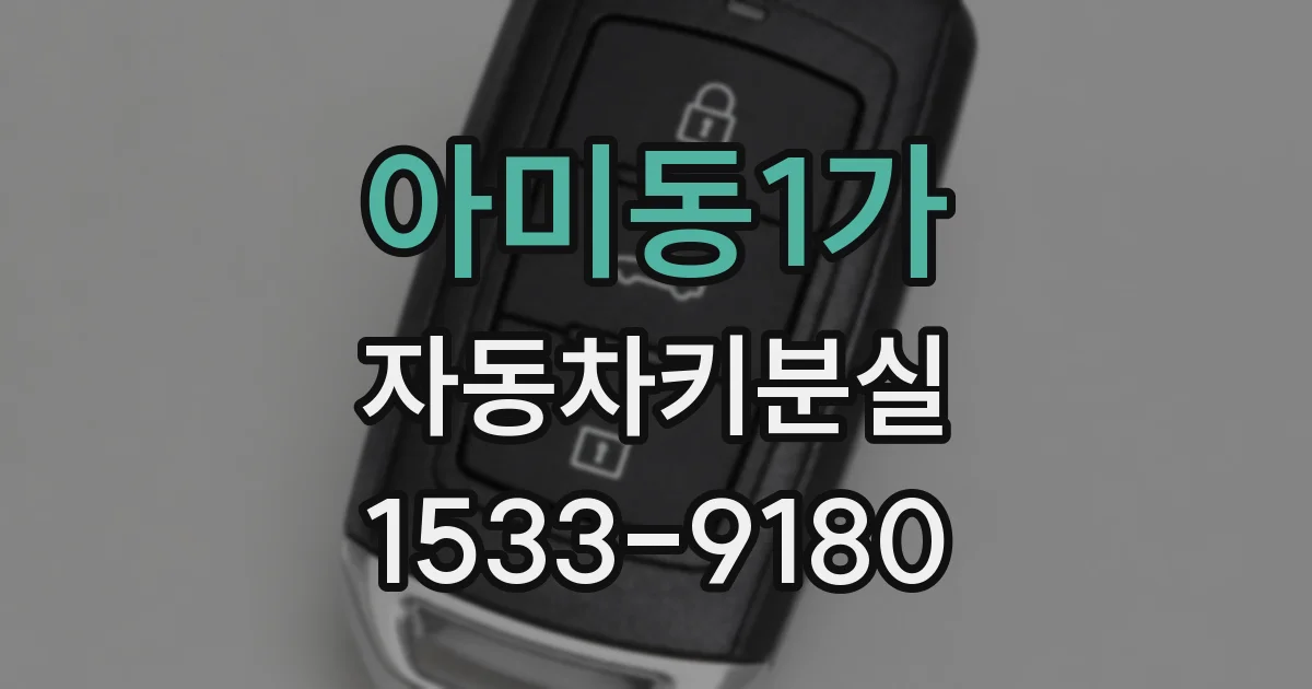 아미동1가 자동차키분실