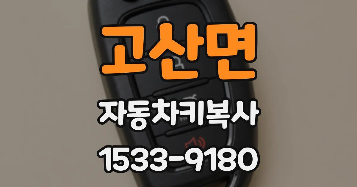 고산면 자동차키복사