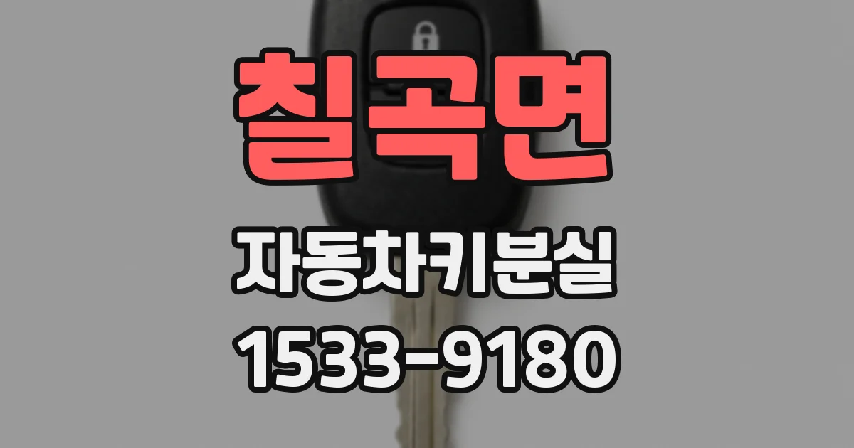 칠곡면 자동차키분실