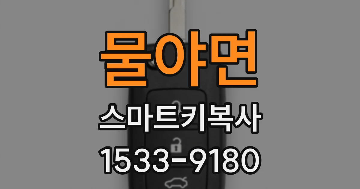 물야면 스마트키복사