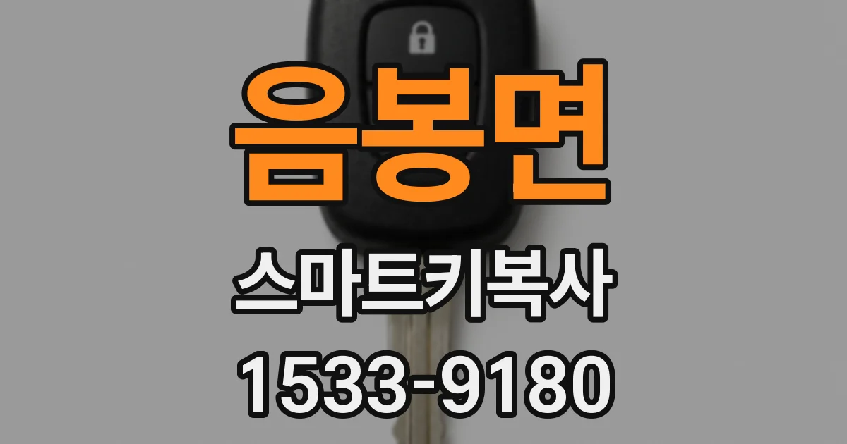 음봉면 스마트키복사
