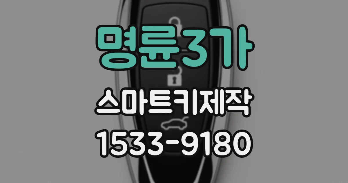 명륜3가 스마트키제작