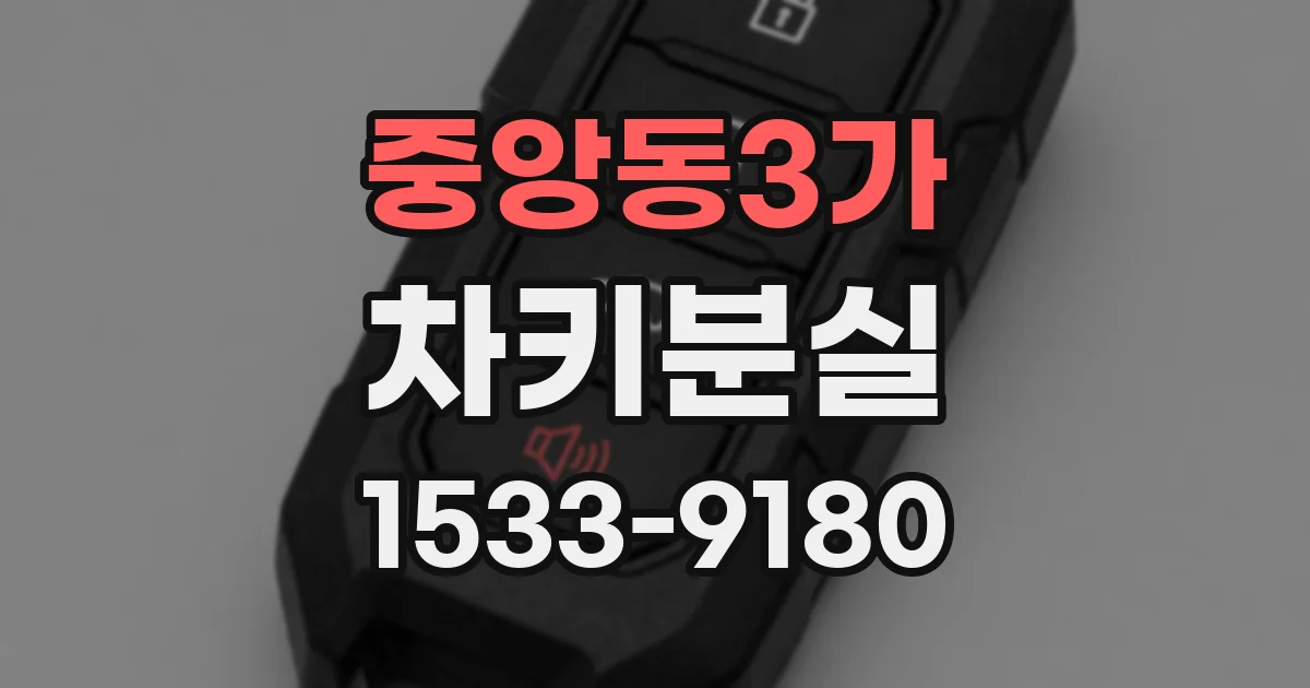 중앙동3가 차키분실