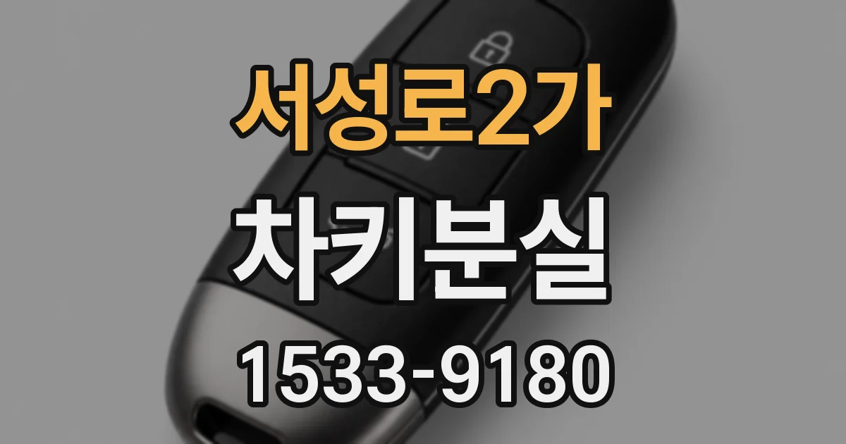 서성로2가 차키분실