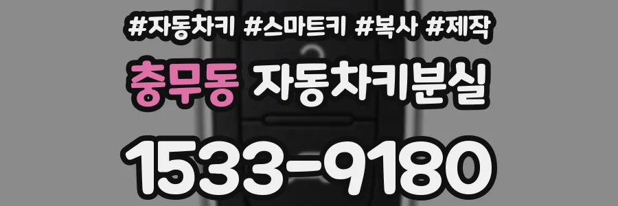 충무동 자동차키분실