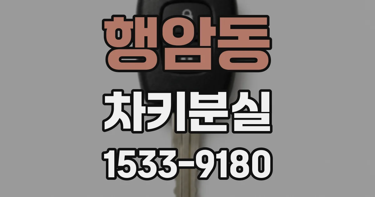 행암동 차키분실
