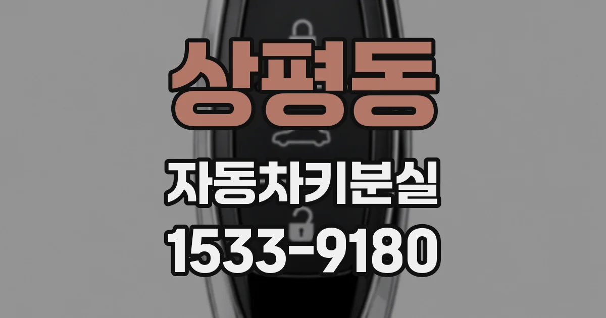 상평동 자동차키분실