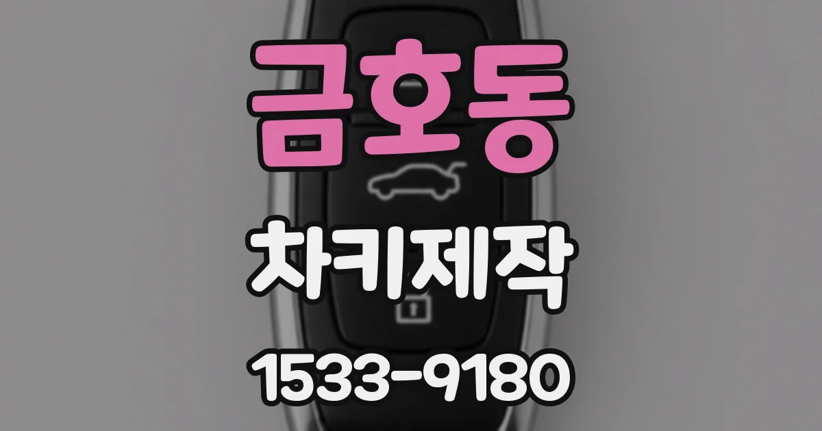 금호동 차키제작