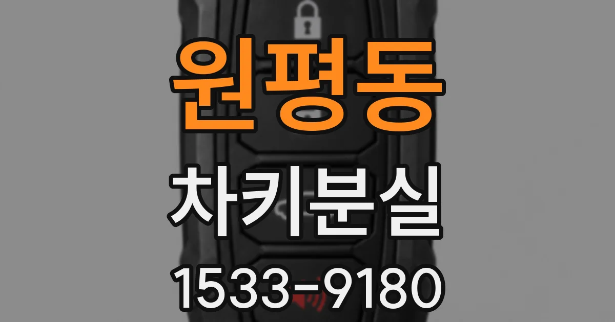 원평동 차키분실