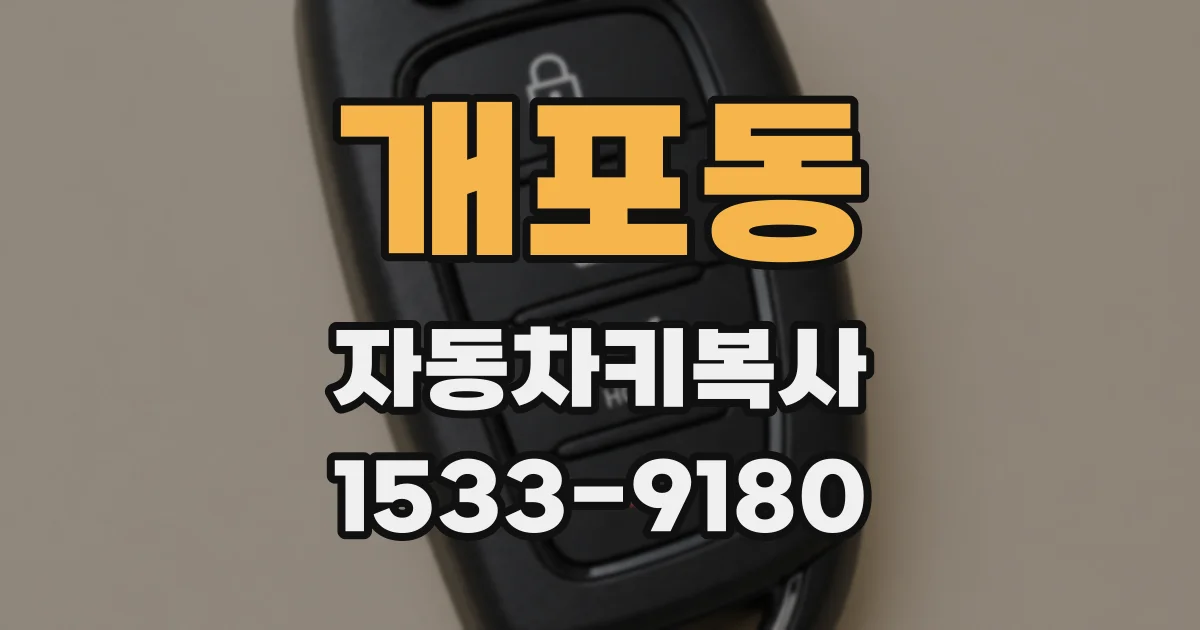 개포동 자동차키복사